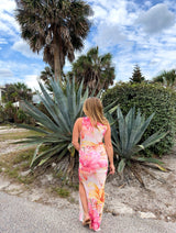 Hibiscus Haven Mesh Maxi Dress