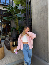 Girly Girl Pink Sweater Cardigan