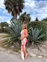 Hibiscus Haven Mesh Maxi Dress