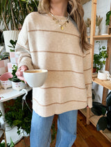 Neutral Ground Striped Sweater