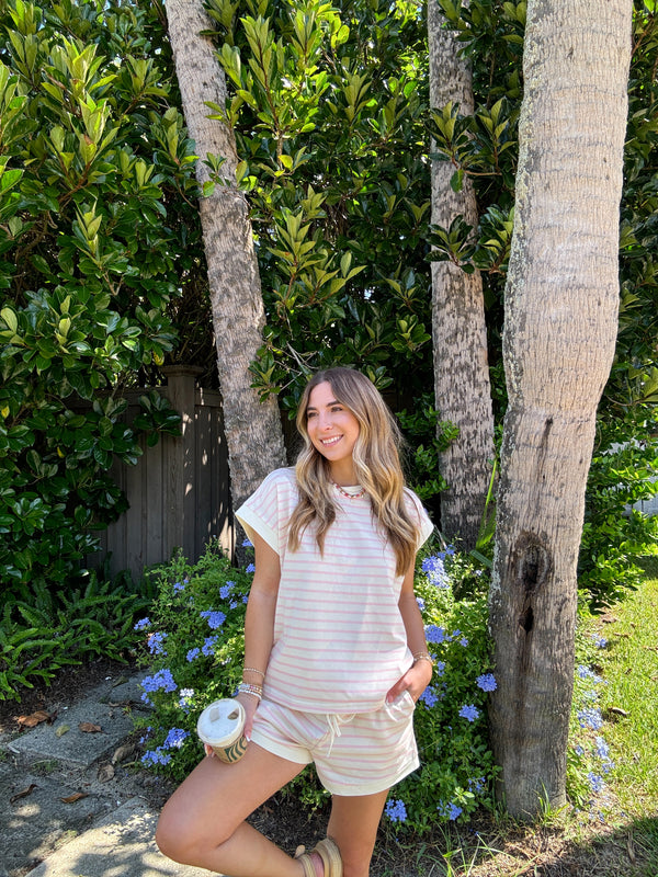 Seeing Stripes Pink & Ivory Set