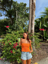 The Everyday Knit Tube Top - Orange