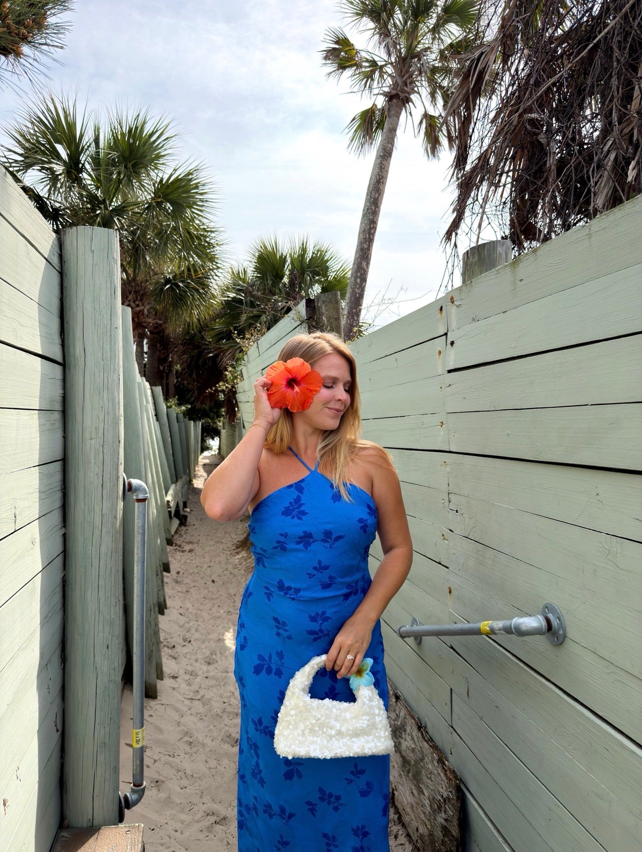Tidal Bloom Midi Dress – Sunhoney®