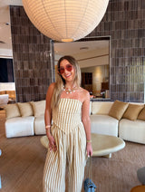Cabana Bay Striped Taupe Set