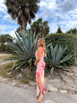 Hibiscus Haven Mesh Maxi Dress