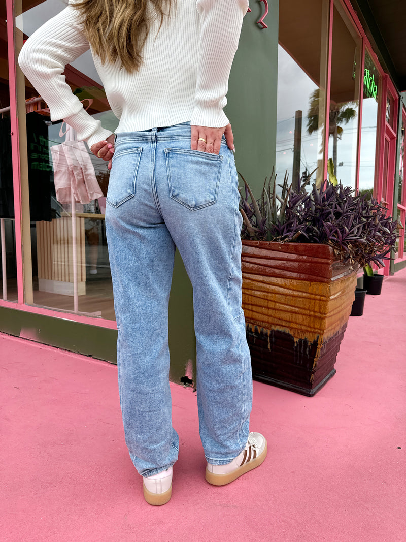 Off Duty Denim Barrel Jeans