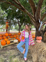 Falling For You Multi Colored Striped Cardigan