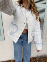 Heart Eyes Floral Quilted Jacket