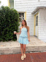It Girl Blue Polka Dot Mini Dress