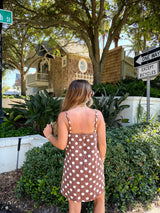 Cocoa Crush Denim Polka Dot Dress