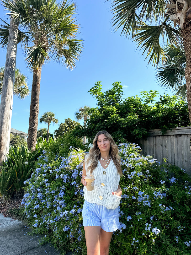 Easy Going Sweater Vest - Ivory