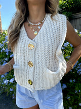 Easy Going Sweater Vest - Ivory