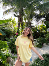 Sunhoney Summer Embroidered T-shirt - Yellow