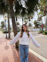 Winter Rose Sweater Cardigan