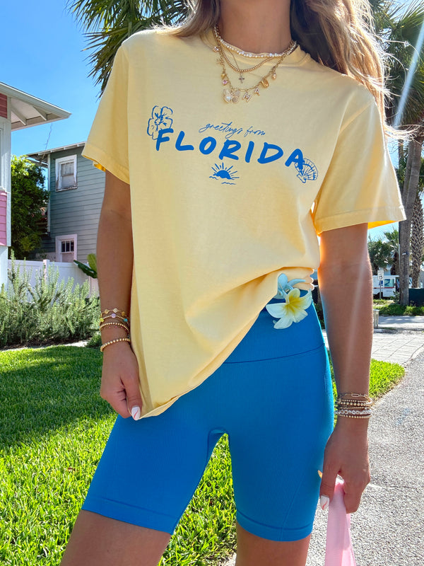 Greetings From Florida Sunhoney Tshirt - Yellow