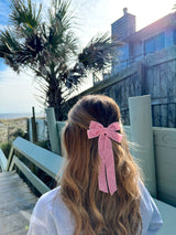 Soft Girl Pink Hair Bow Clip