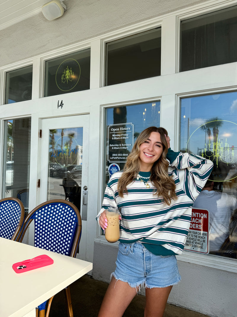 Retro Vibes Stripe Sweater