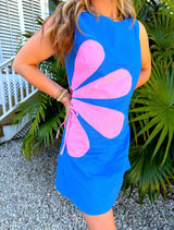 Hibiscus Bloom Linen Cutout Dress