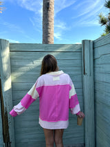 Free Spirit French Terry Sweater - Pink