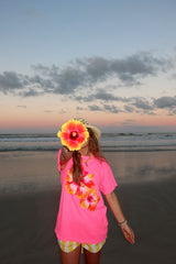 Sunhoney Hibsicus Punch Tshirt - Neon Pink