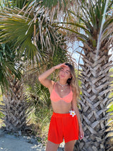 Sunkist Skies Pleated Flowy Shorts