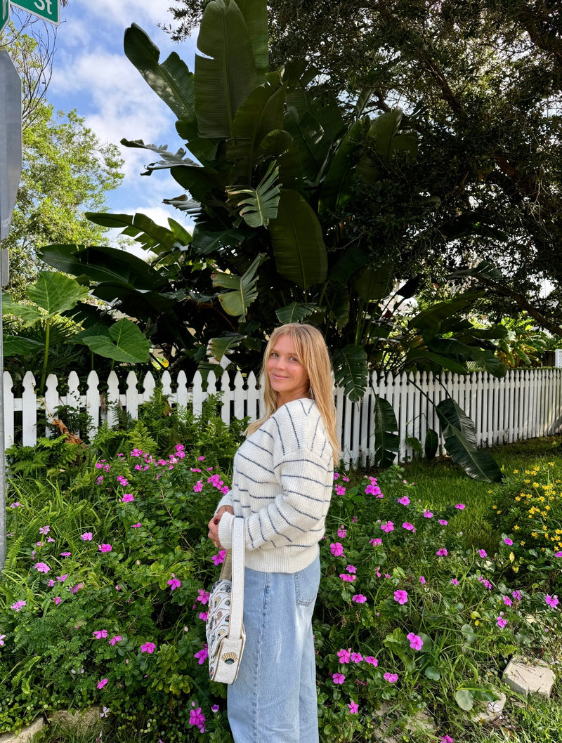 Coastal Stripes Knit Cardigan