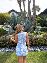 Sunwashed Tile Linen Mini Romper