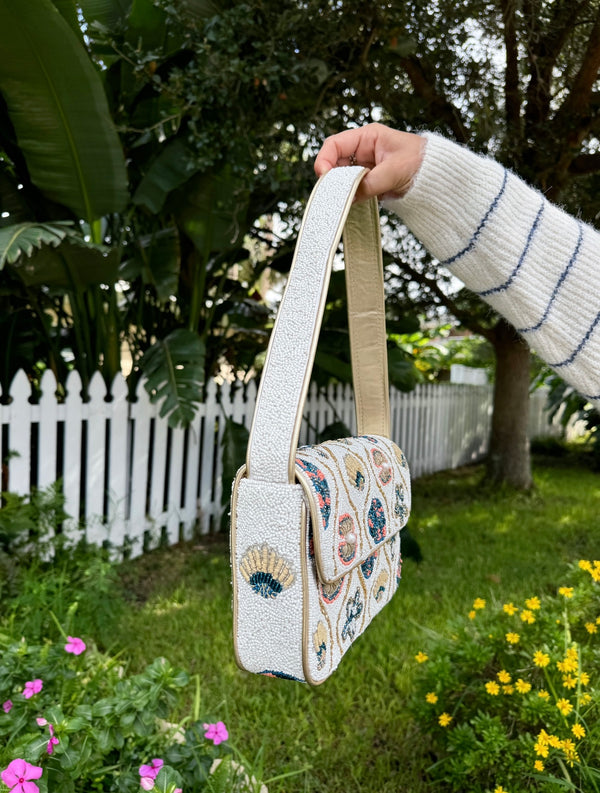 Shell Seeker Beaded Bag