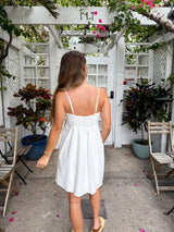 Keep Palms Linen Embroidered Dress