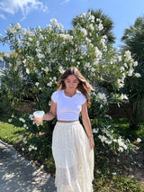 Wanderlust Ivory Lace Maxi Skirt