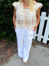 So Darling Babydoll Top - Beige