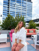 Coastal Lace Eyelet Top