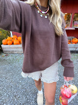 Cinnamon Apple Brown Sweater