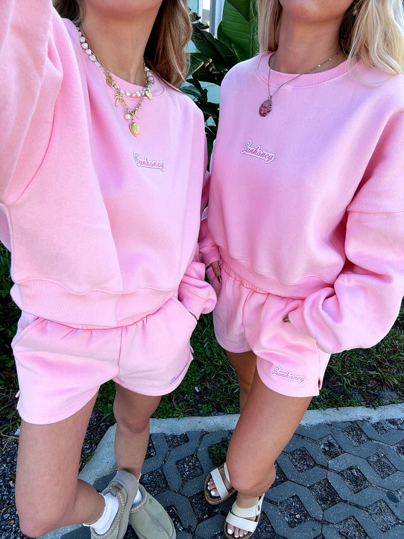 Sunhoney Girl Pink Sweat Set