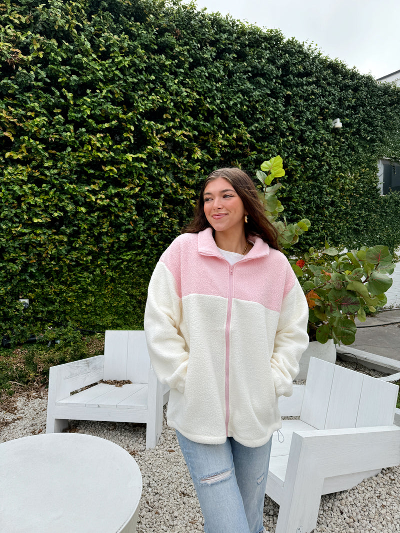 Cuddle Up Pink Fleece Jacket