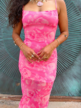 Summer Crush Floral Mesh Dress