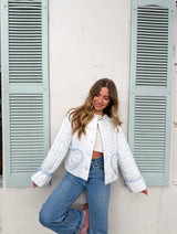 Heart Eyes Floral Quilted Jacket