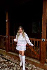 Sunhoney Striped Dream Mockneck Set