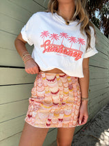 Sunset Spritz Pastel Sequin Mini Skirt