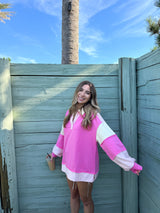 Free Spirit French Terry Sweater - Pink