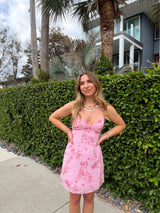 Pink Champagne Beaded Mini Dress