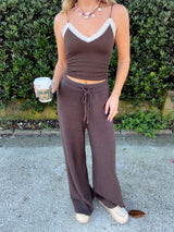 Cozy Up Knit Pants - Brown