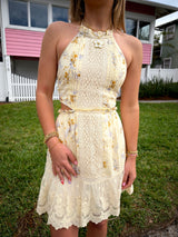 Honey Bloom Floral Cut Out Mini Dress