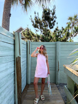 The Sunhoney Girl Pink Denim Dress