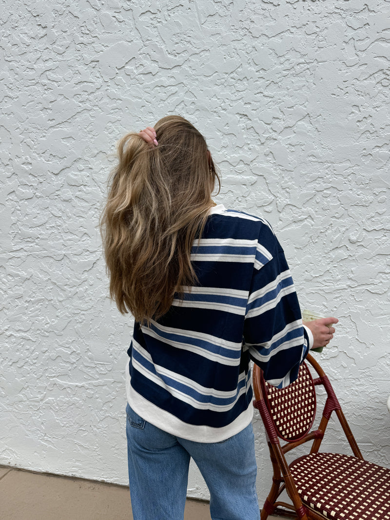 Blueberry Chai Striped Sweater