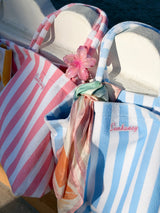 Sunhoney Beachside Striped Terry Cloth Bags