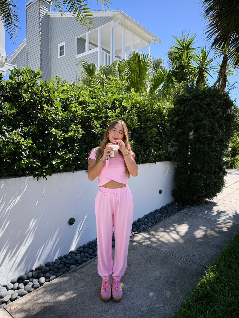 Off-Duty Pink Sweat Set