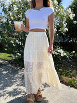 Wanderlust Ivory Lace Maxi Skirt
