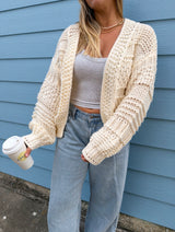 The Winter Knit Cardigan - Ivory