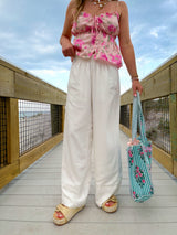 Salt Air White Linen Pants